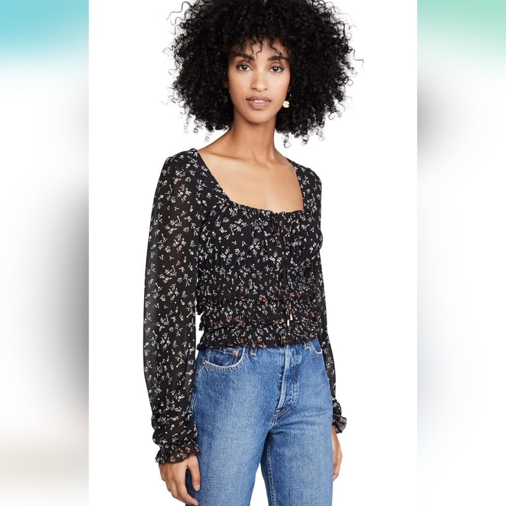 Free People Lolita Floral Print Top Size XS